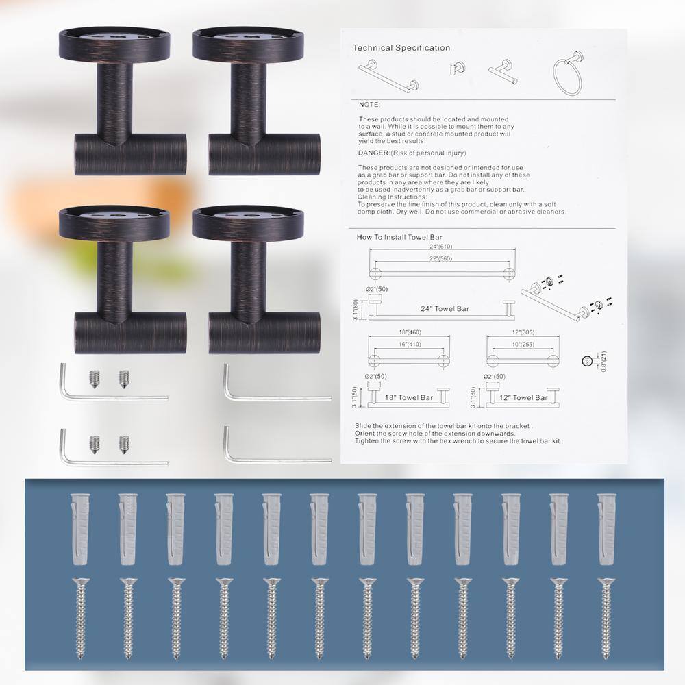 Oil Rubbed Bronze Stainless Steel Wall Mounted Towel Hooks