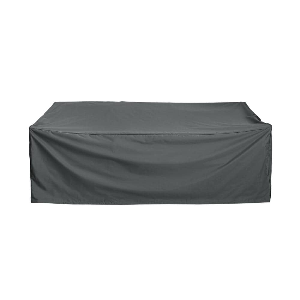 Outdoor Patio 3-Seater Sofa Cover, Dark Gray
