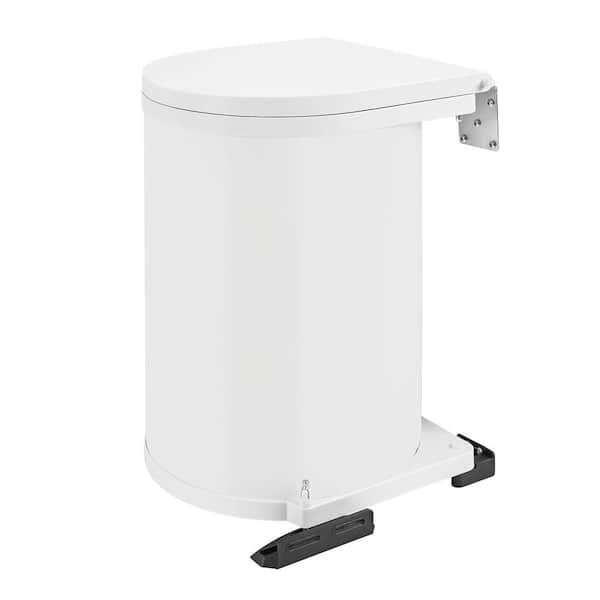 Rev A Shelf White Litre Pivot Out Under Sink Trash Can The Home Depot