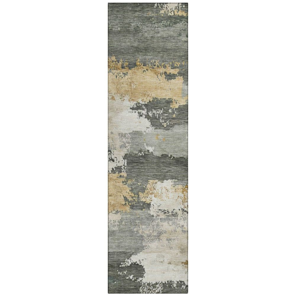 Chantille Machine Washable Indoor/Outdoor Abstract ACN2372 Basil 2 ft. x 7 ft. Runner Rug price history on PriceWatchPro