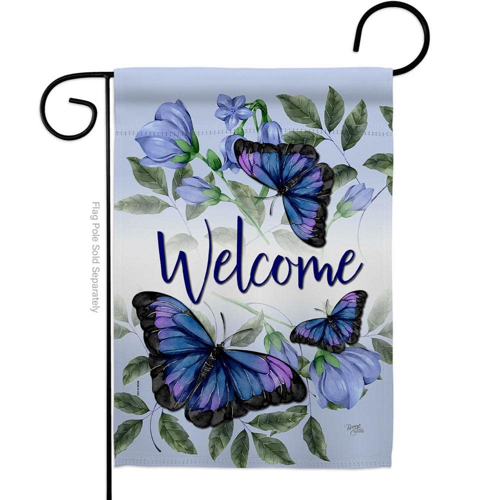 Breeze Decor 13 in. x 18.5 in. Monarch Butterflies Bugs and Frogs