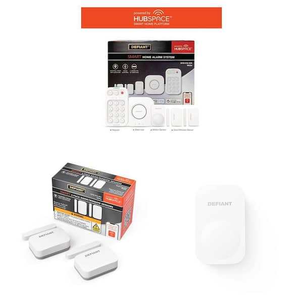Smart Home Alarm Kit with WiFi and Bluetooth (5-Piece), Door/Window Sensor (2-Pack) and Motion Sensor Alarm (1-Pack)