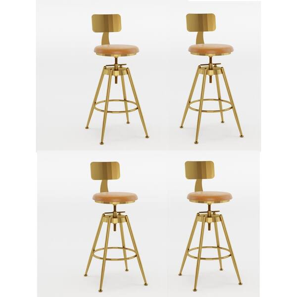 LUE BONA 26"to 38"Leonardo Adjustable Height Whisky Brown Leather