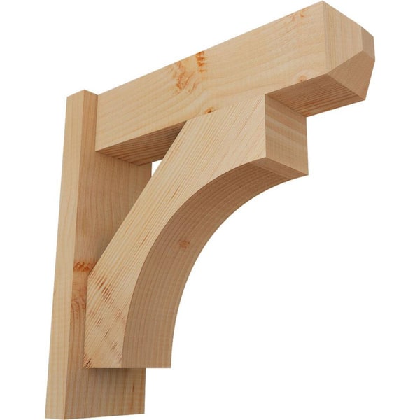 Ekena Millwork 6 in. x 18 in. x 18 in. Douglas Fir Westlake Craftsman Smooth Outlooker