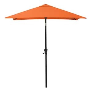 9 ft. Steel Market Square Tilting Patio Umbrella in Orange