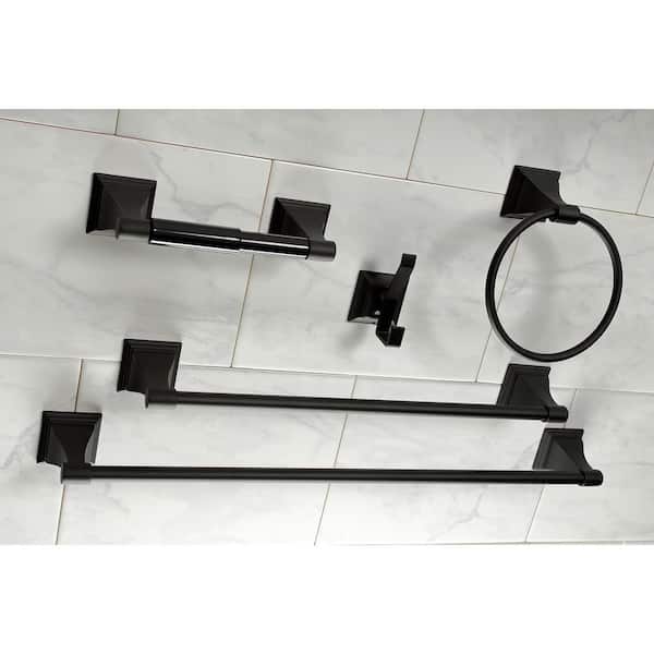 Monarch 5-Piece Bathroom Accessory Set in Black