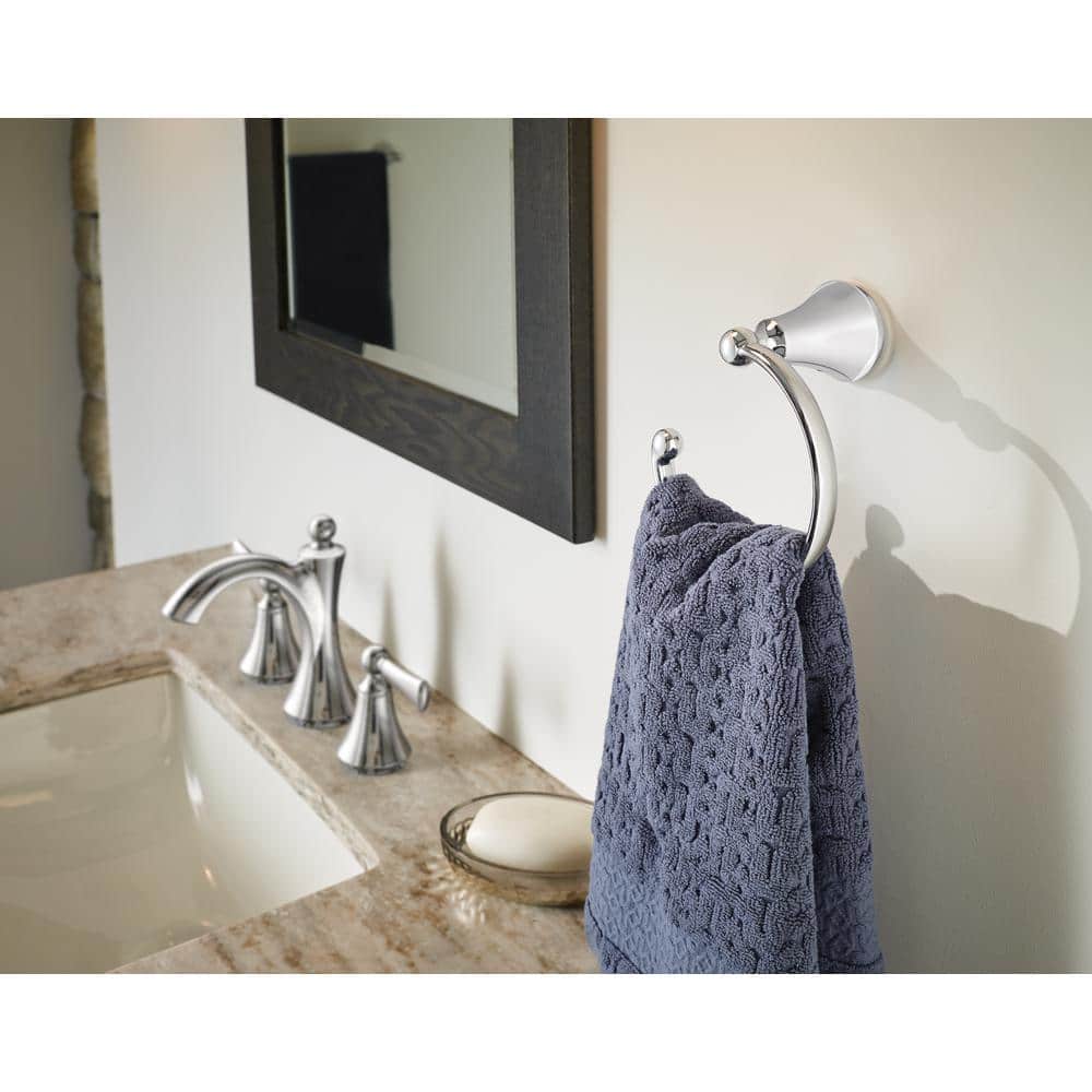 Wynford Chrome Wall Mounted Towel Ring