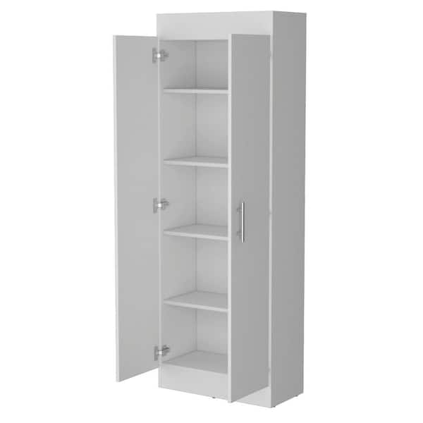Tahanbath White 5-Shelf Storage Pantry Cabinet Z-T2398P286350