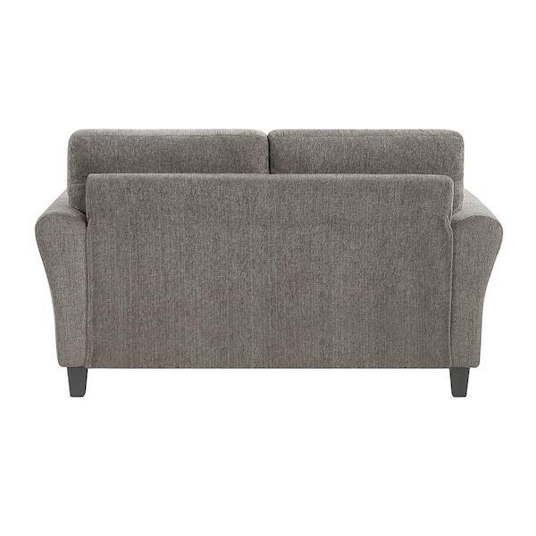 Lazzara Aleron 58 in W Brown Chenille Upholstery 2-Seater Loveseat