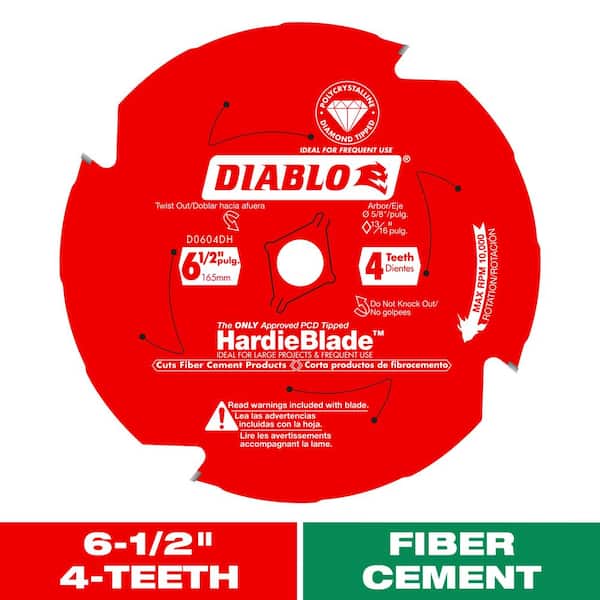 6-1/2in. x 4-Teeth HardieBlade Saw Blade for Fiber Cement