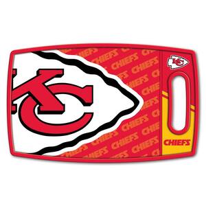 NFL Kansas City Chiefs Logo Series Cutting Board 9in x 0.5in- Rectangle- Manufactured Wood and polypropylene