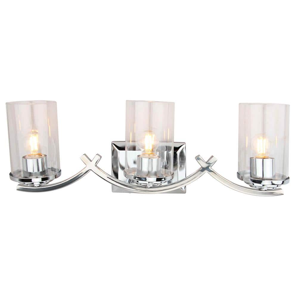 Brina 3-Light Chrome Vanity Lighting