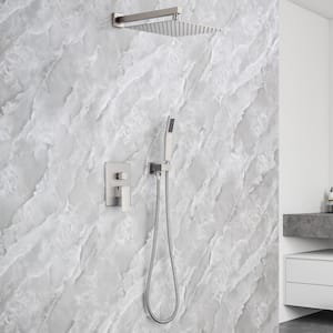 Single Handle 1 -Spray Pattern Shower Faucet 2.5 GPM with Pressure Balance Anti Scald in Brushed Nickel