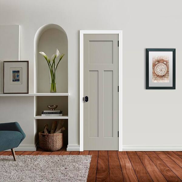 JELD-WEN 24 in. x 80 in. Craftsman Vanilla Painted Left-Hand