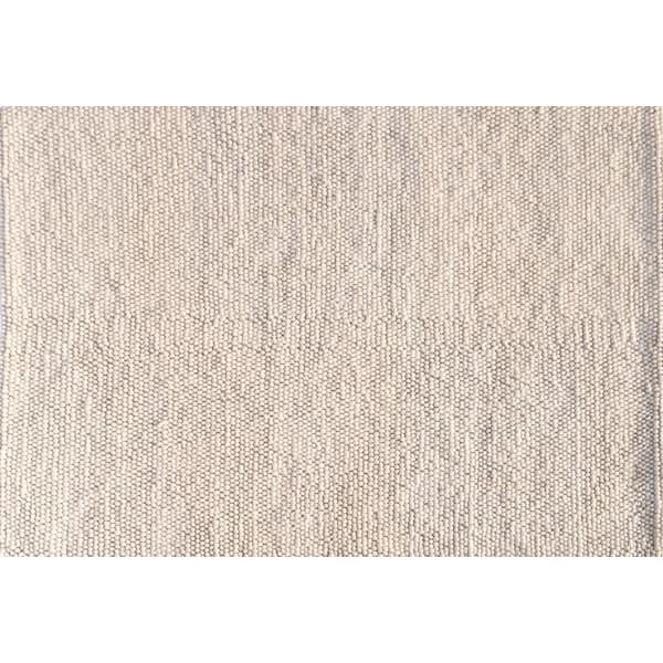 Cordelia Ivory 8 ft. x 11 ft. Solid Transitional Hand Knotted Wool Area Rug