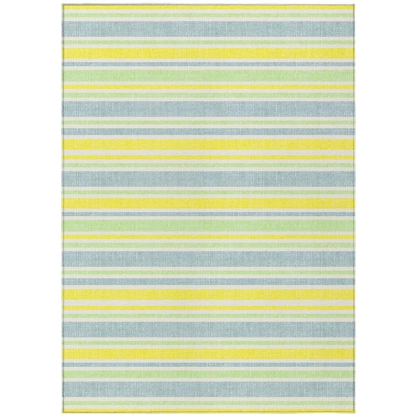 Addison Rugs Chantille ACN531 Denim 5 ft. x 7 ft. 6 in. Machine Washable Indoor/Outdoor Geometric Area Rug