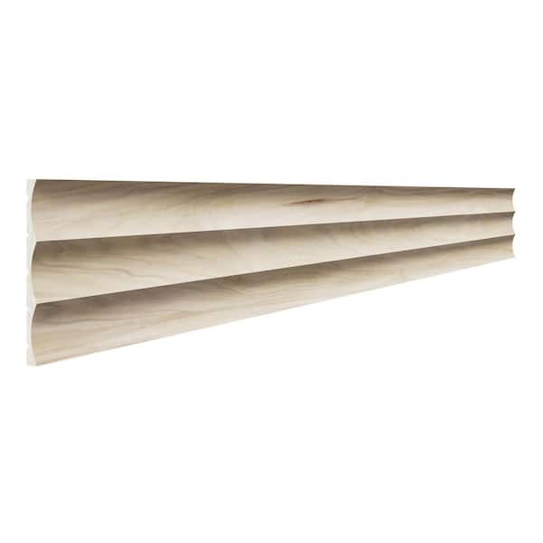 0.375 in. D x 5 in. W x 47.5 in. L Unfinished Poplar Wood Accent Wall Panel Moulding