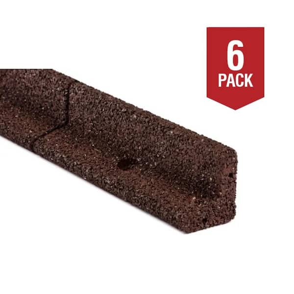 EcoBorder 4 ft. Brown Rubber Landscape Edging (6-Pack)