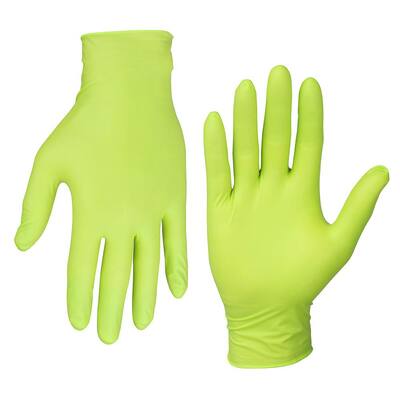 Large 6 mil ZillaGreen Powder-Free Heavy Duty Nitrile Disposable Gloves, Latex-Free, Exam Grade, (50-Pairs)
