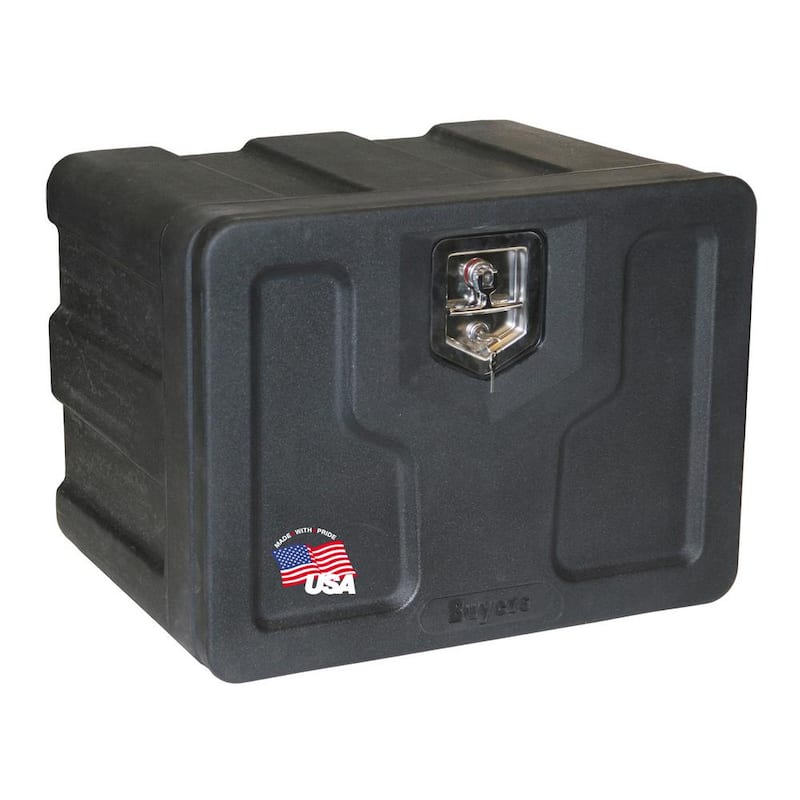 18 in. x 18 in. x 24 in. Matte Black Plastic Underbody Truck Tool Box