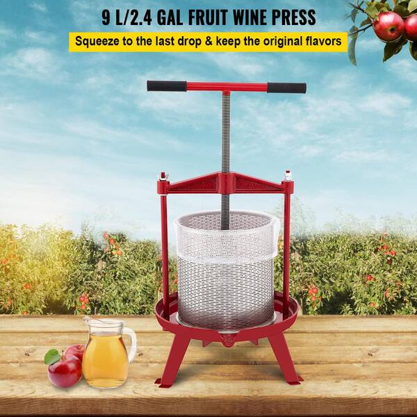 VEVOR Fruit Wine Press 2.4 Gal. Cast Iron Manual Grape Presser for Wine  Making Cider Tincture Vegetables Honey Olive Oil Press BXGGJYZJBDD9LMMMZV0  - The Home Depot