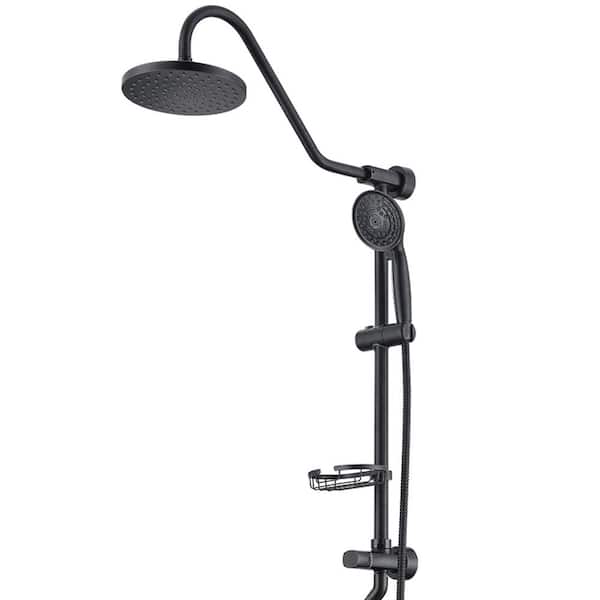 Utopia 4niture Xeinna 2-Spray Patterns with 2.0 GPM 8 in. Wall Mount Dual Shower Head Hand Shower Faucet in Oil-Rubbed Bronze