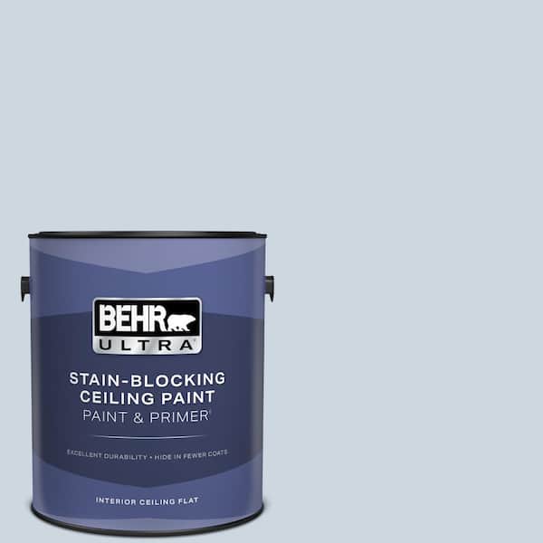 1 gal. #MQ3-60 Blue Gossamer Ceiling Flat Interior Paint with Primer