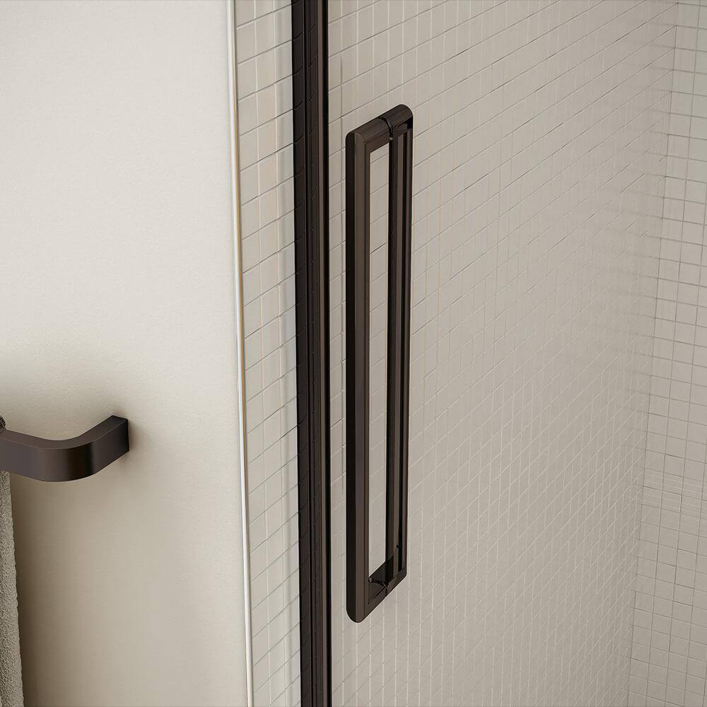 Halo 59" Dark Bronze Semi-Frameless Sliding Shower Door