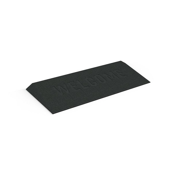 EZ-ACCESS Transitions Angled Entry Mat, Welcome, Black, 1.75 in