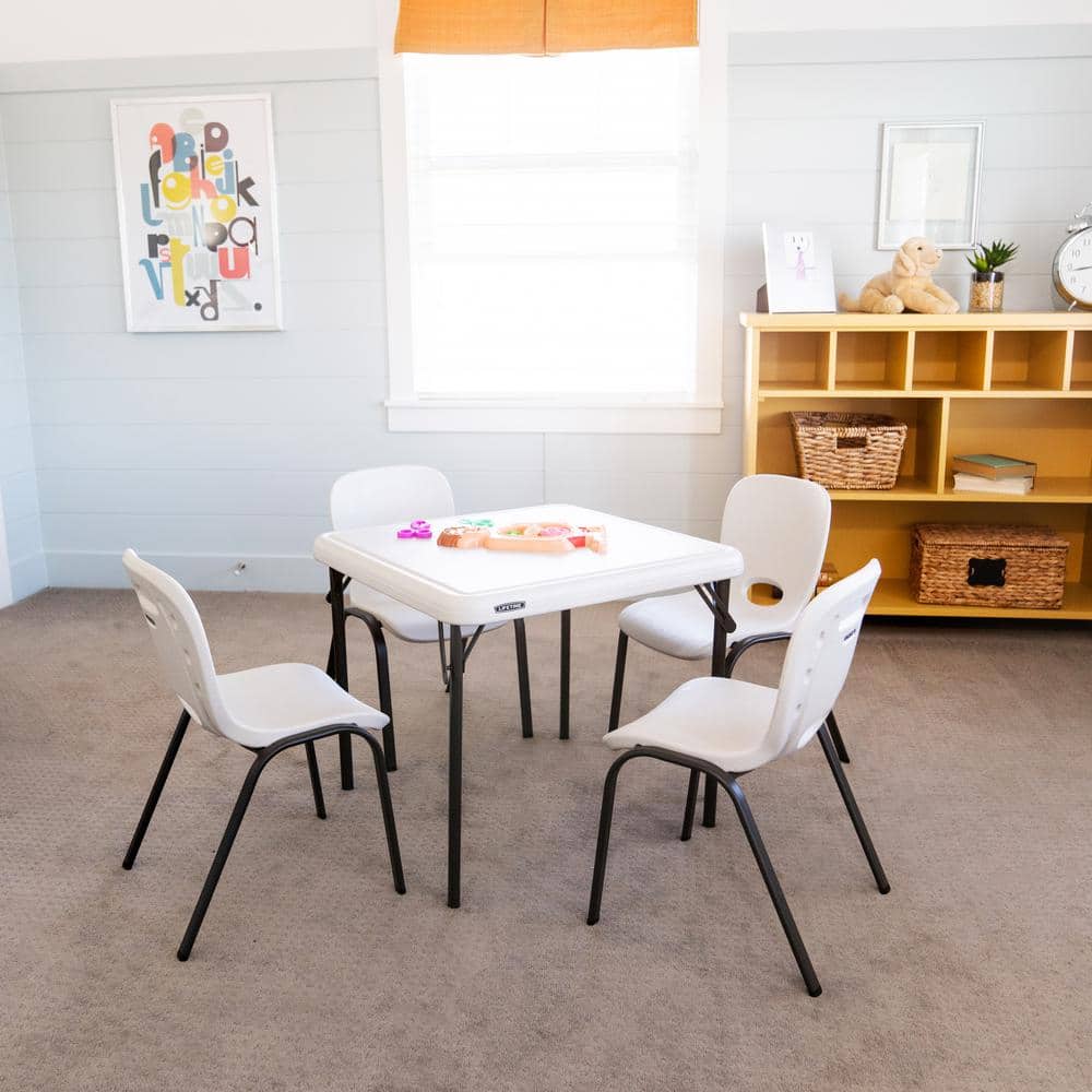 Almond Polyethylene Stackable School Chair for Kids