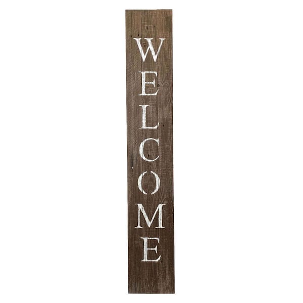 HomeRoots Victoria Welcome Wood Decorative Sign