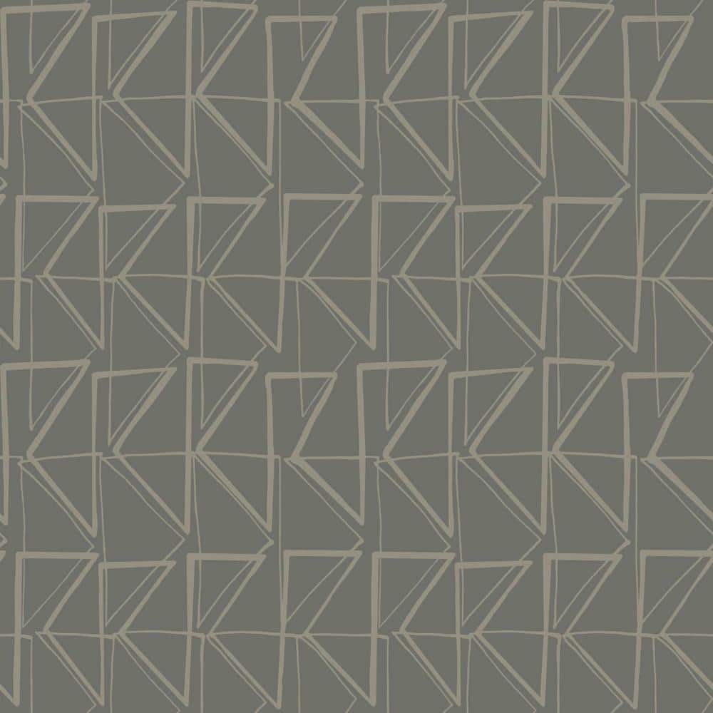 Gray Metallic Geometric Peel and Stick Wallpaper Roll
