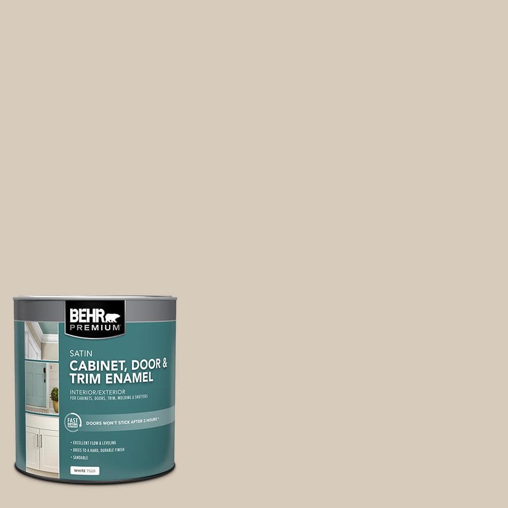 BEHR PREMIUM 1 qt. PPU512 Almond Wisp Satin Enamel Interior/Exterior