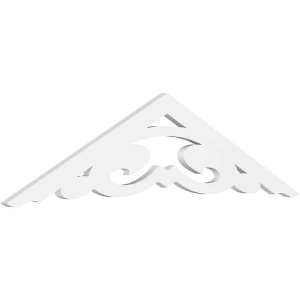 1 in. x 48 in. x 12 in. (6/12) Pitch Preston Gable Pediment Architectural Grade PVC Moulding