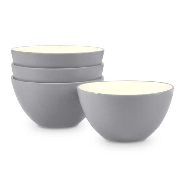 Noritake Colorwave Slate 5 in., 12 fl. oz. (Gray) Stoneware Side Prep Bowls, (Set of 4)