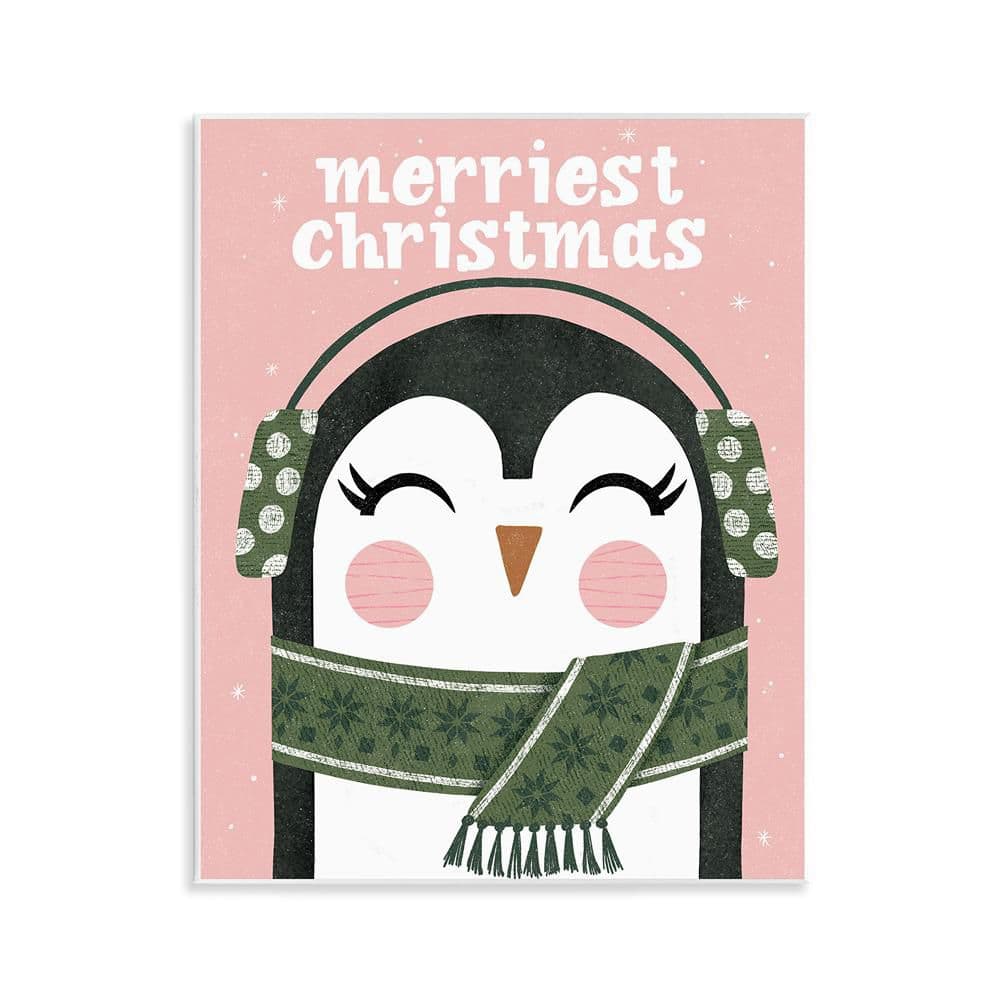 Merriest Christmas Penguin by Muffin Grayson 1 Piece Unframed Graphic Animal Art Print 14 in. x 11 in. price history on PriceWatchPro