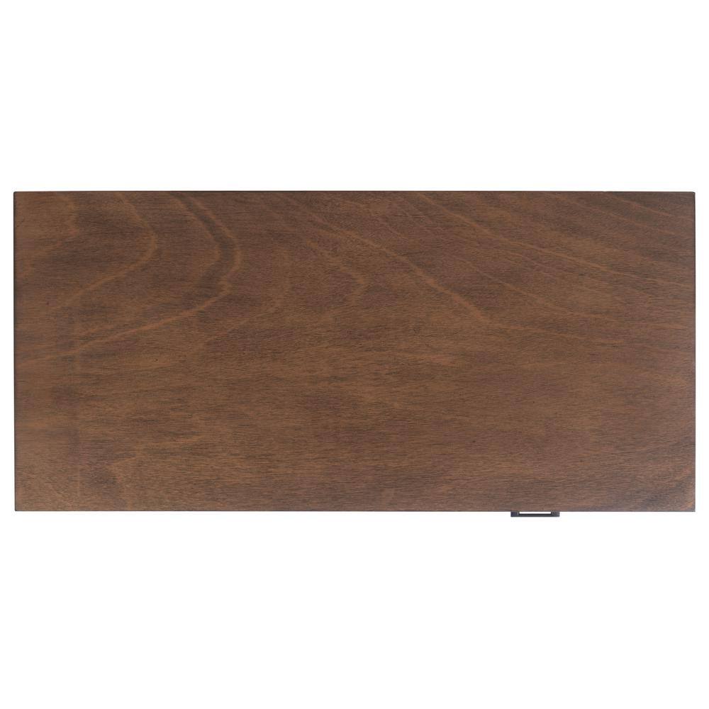 Remy Brown Mid-Century Wood Writing Desk with Drawer