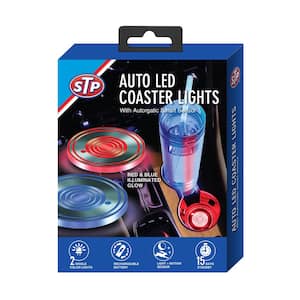 Rechargeable Auto LED Coaster Lights, Works At Night, Motion-Activated (2-Pack)