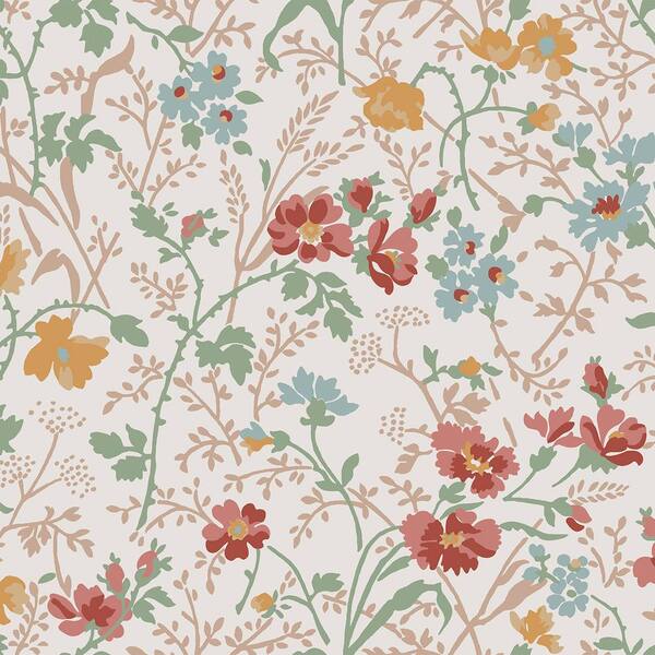 Laura Ashley Shropshire Posy Antique Pink Removable Wallpaper Sample