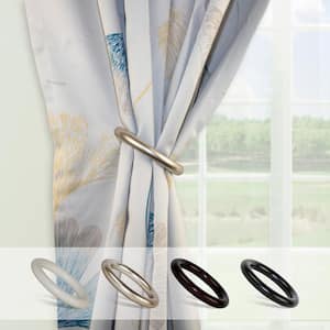 Magnetic Hoop Curtain Holdback (Pair) - Satin Nickel
