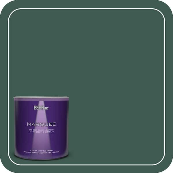 BEHR MARQUEE 1 qt. #PPF-02 Patio Green Eggshell Enamel Interior Paint & Primer