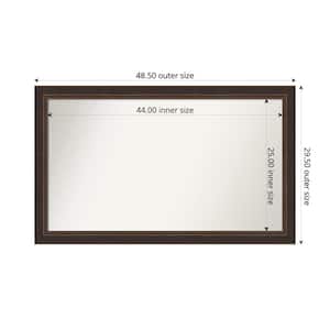 Lara Bronze 48.5 in. x 29.5 in. Custom Non-Beveled Wood FramedBathroom Vanity Wall Mirror