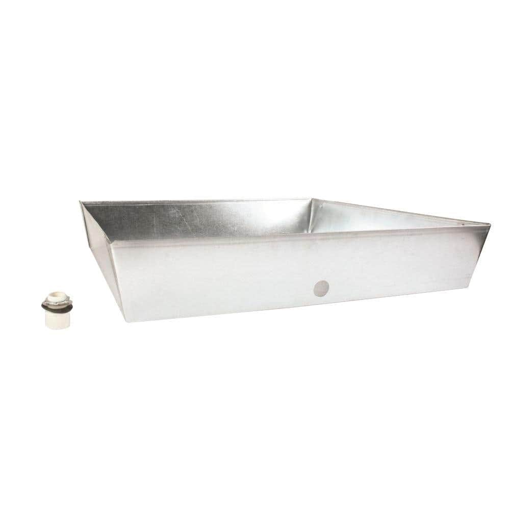 Everbilt 24 in. Galvanized Square Drain Pan 15006 - The Home Depot