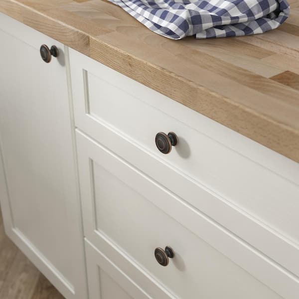 10-Pack Harmon 1-3/8 in. (35 mm) Classic Bronze with Copper Highlights Round Cabinet Knobs