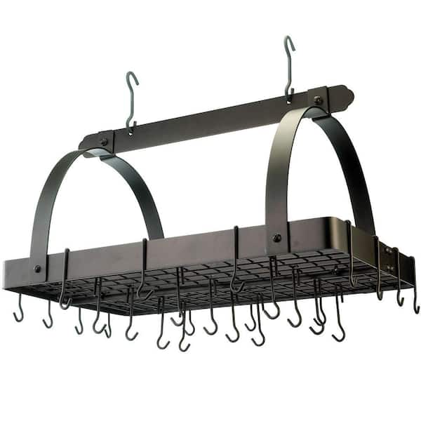 Sorbus Ceiling Mounted Pot Rack with Hooks ,Bronze