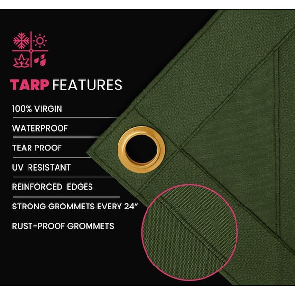 【美品】［GST-02] FIREPROOF GS TARP / OLIVE グリップスワニー ファイアプルーフ GSタープ【GST-02】※ポール