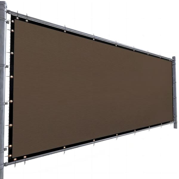 4 ft. x 50 ft. Brown 150 GSM HDPE Privacy/Wind Fence Screen Garden Fence