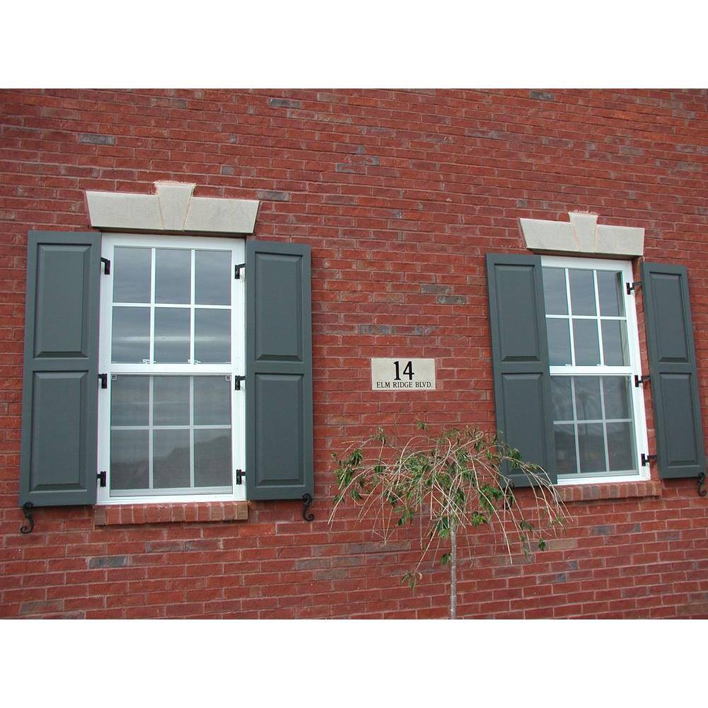 Unfinished Pine Raised Panel Rectangular Shutters (15" x 33")