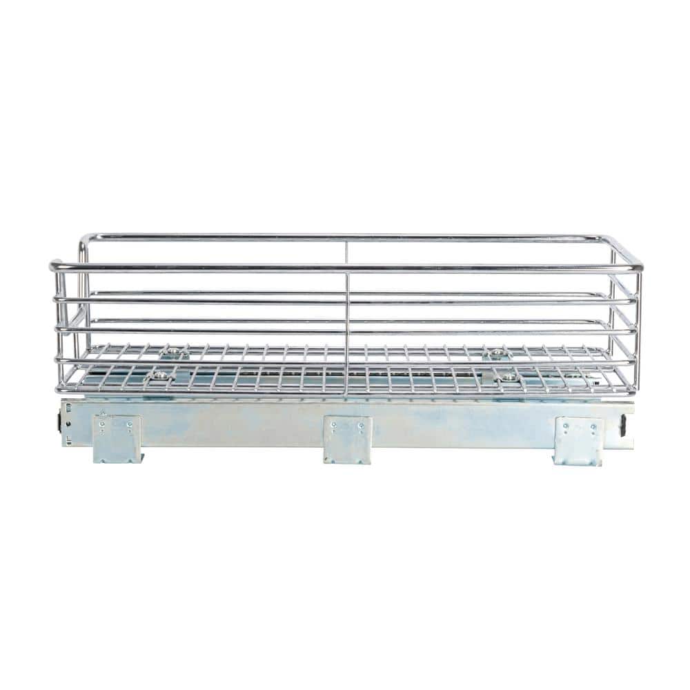 14.5 in. Chrome Sliding Pull-Out Cabinet Organizer