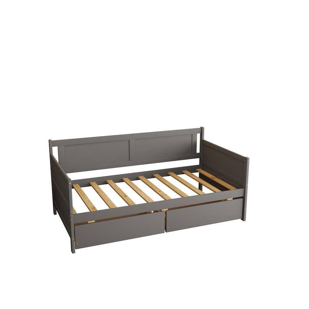 Wetiny Gray Twin Daybed With Drawers Z-t-0914005 - The Home Depot